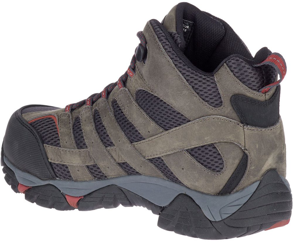 Botas Homem - Merrell Moab Vertex Mid Waterproof Comp Toe - Marrom - CJG716520